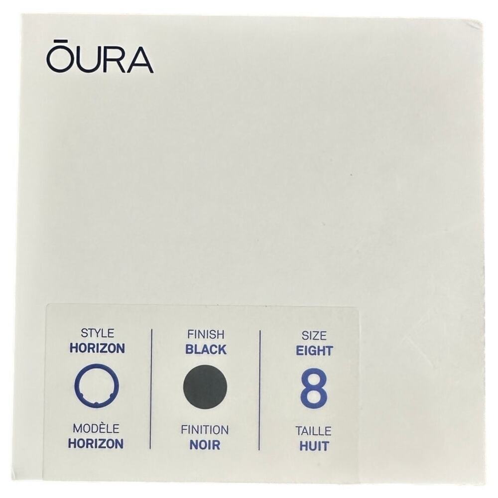 Oura Ring Gen3 Horizon  Black SZ 8  Smart Ring Heart Rate Fitness Tracker
